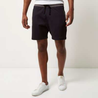 Navy jogger shorts